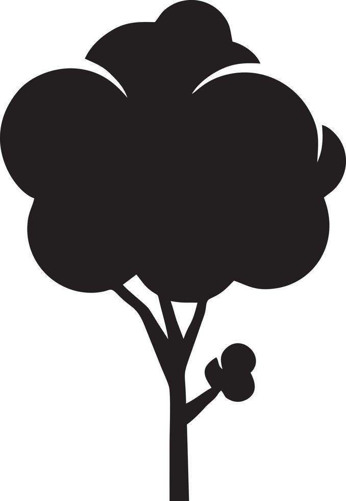 árbol icono símbolo imagen vector, ilustración de el árbol botánica en negro imagen vector