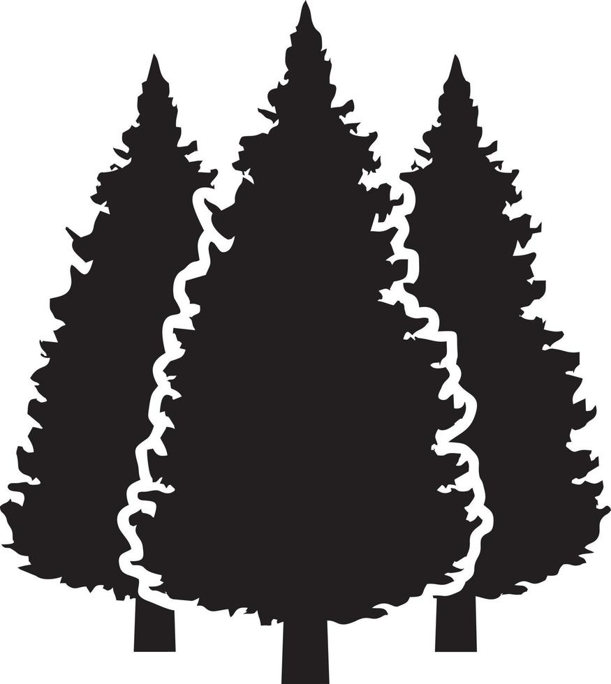 Tree icon symbol image vector, illustration of the tree botany in black image vector