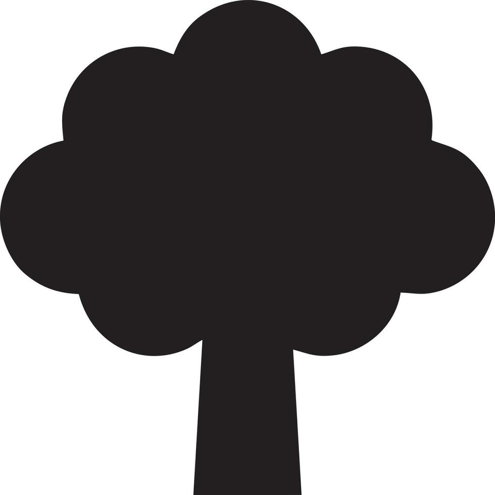 Tree icon symbol image vector, illustration of the tree botany in black image vector