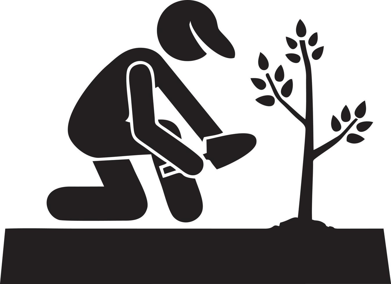 árbol icono símbolo imagen vector, ilustración de el árbol botánica en negro imagen vector