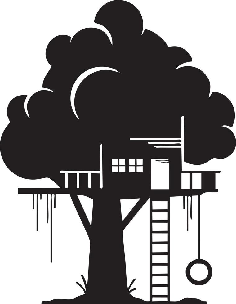 árbol icono símbolo imagen vector, ilustración de el árbol botánica en negro imagen vector