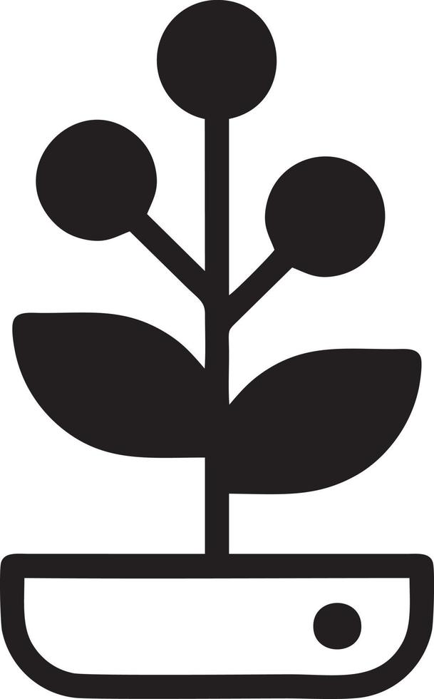 Tree icon symbol image vector, illustration of the tree botany in black image vector