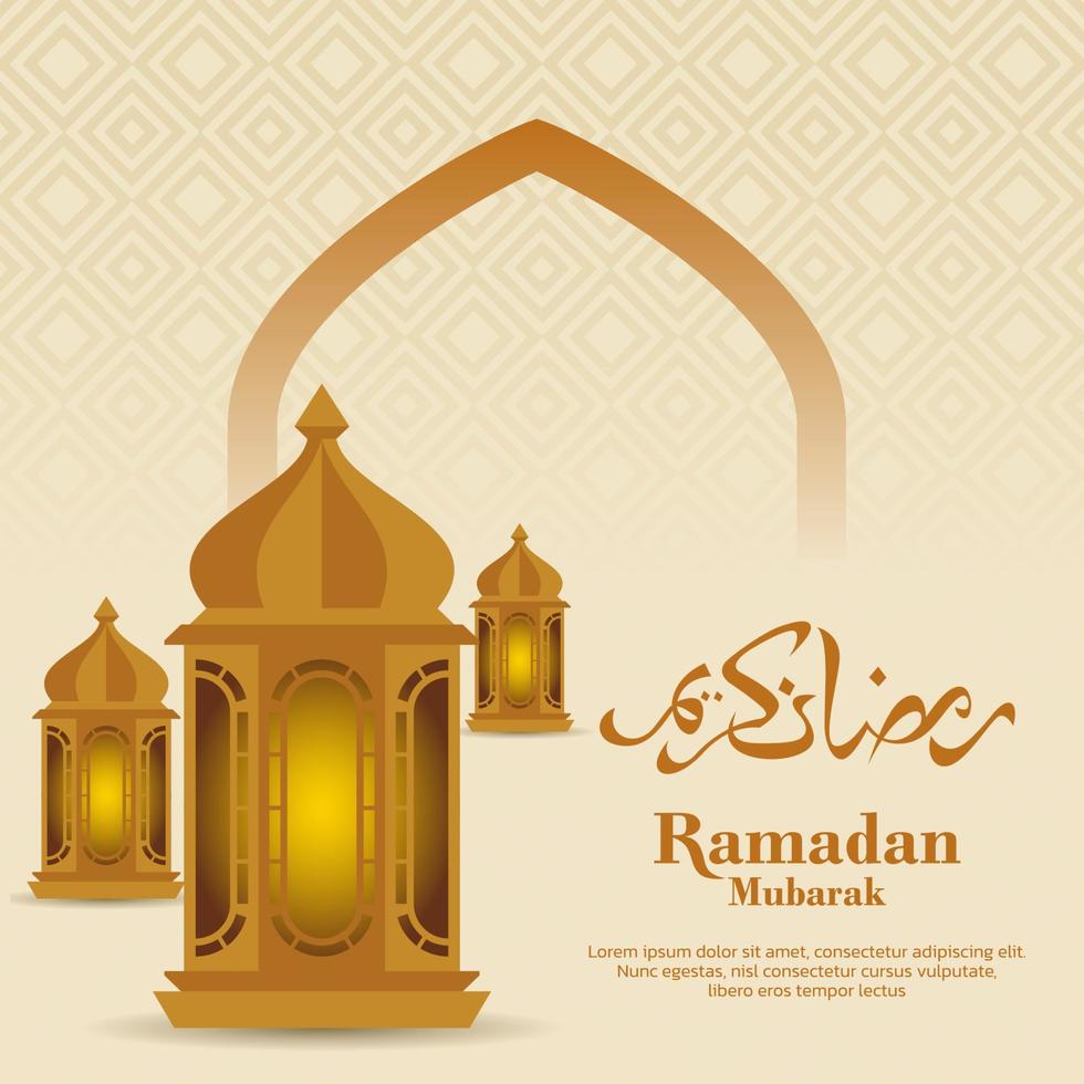 Ramadan Mubarak Background Template vector