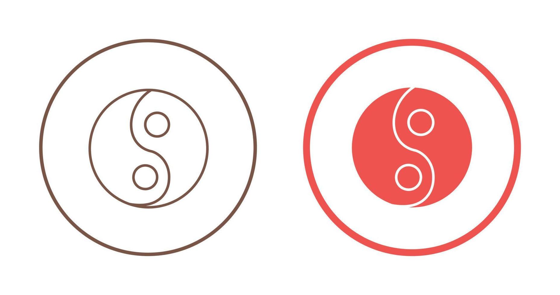 icono de vector de yin yang