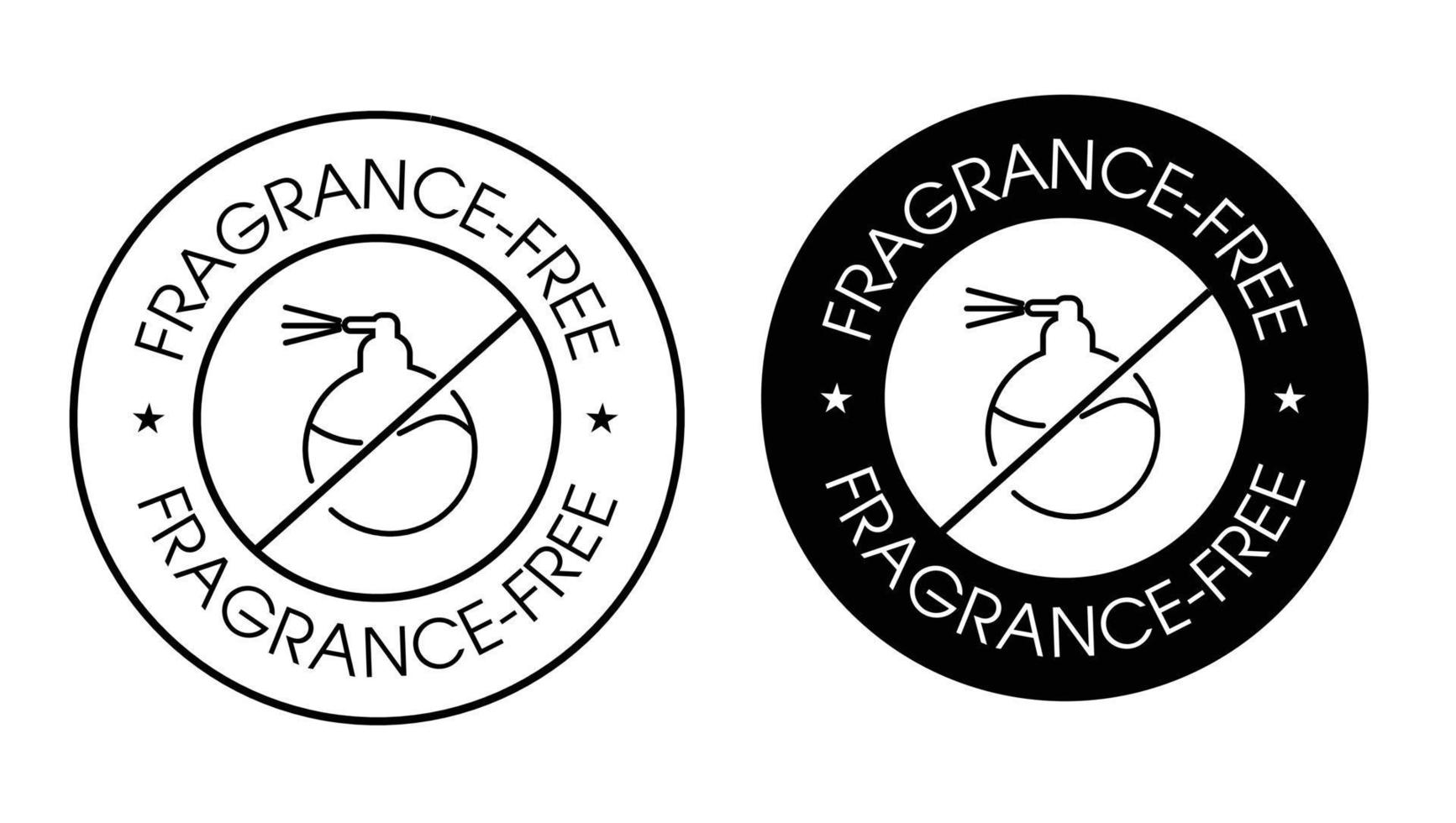 fragrance free vector icon set, black in color, perfume free abstract ...