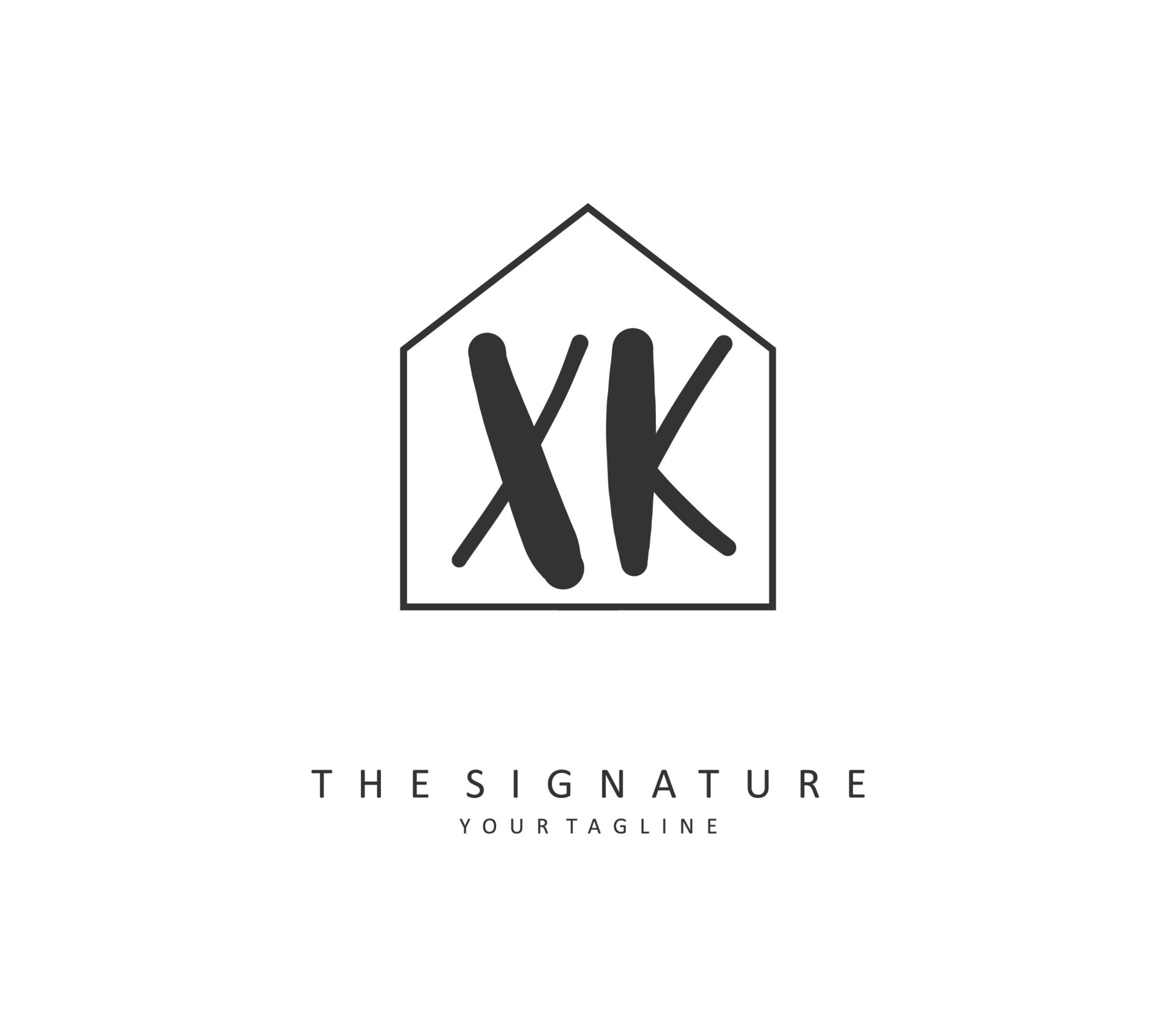 X K Xk Inicial Letra Escritura Y Firma Logo Un Concepto Escritura Inicial Logo Con Modelo