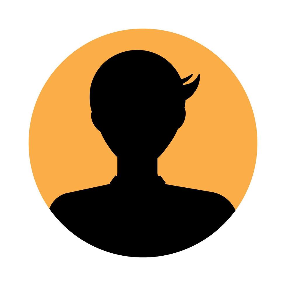 Male user avatar. Vector illustration