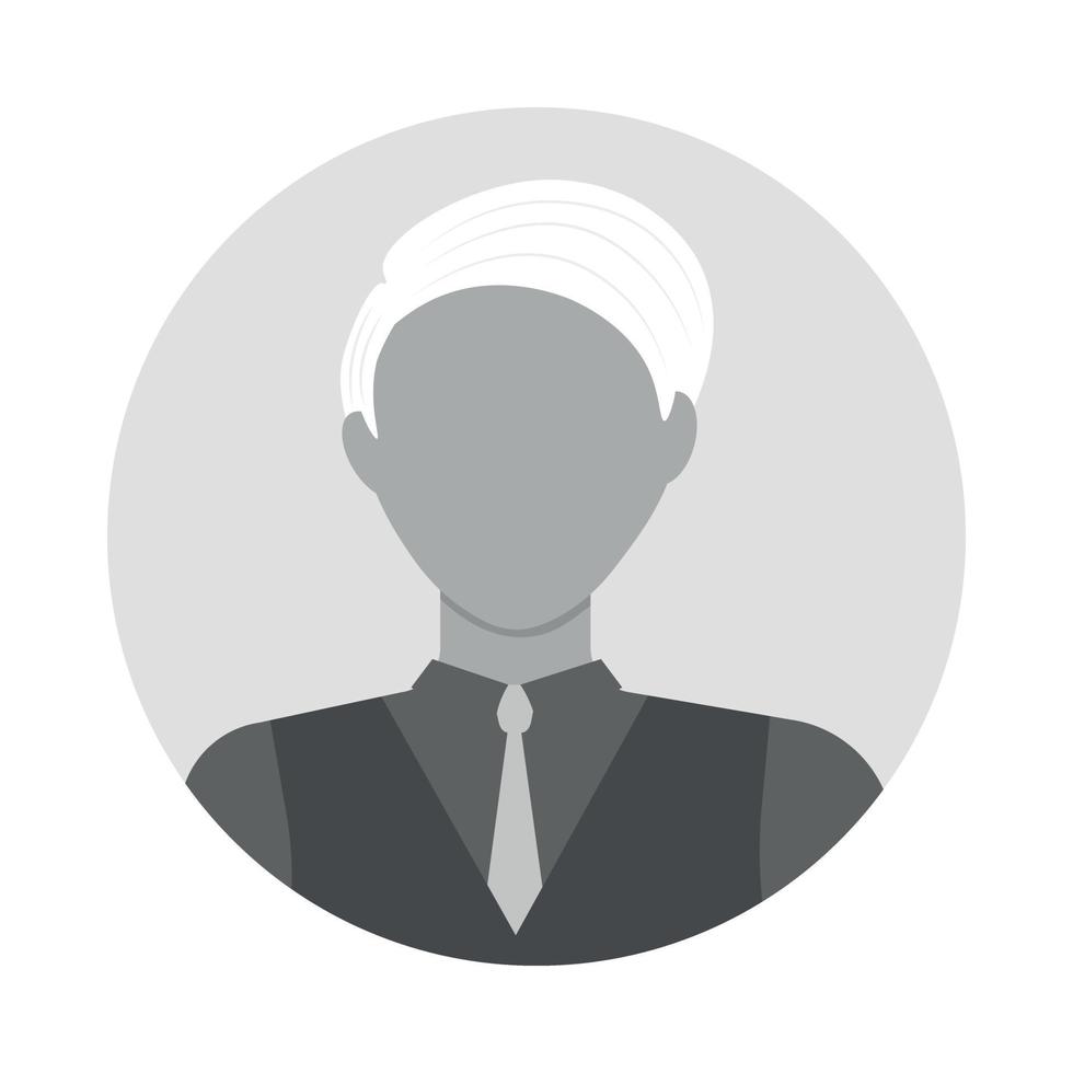 Avatar photo placeholder icon of a man in a vest with a tie vector