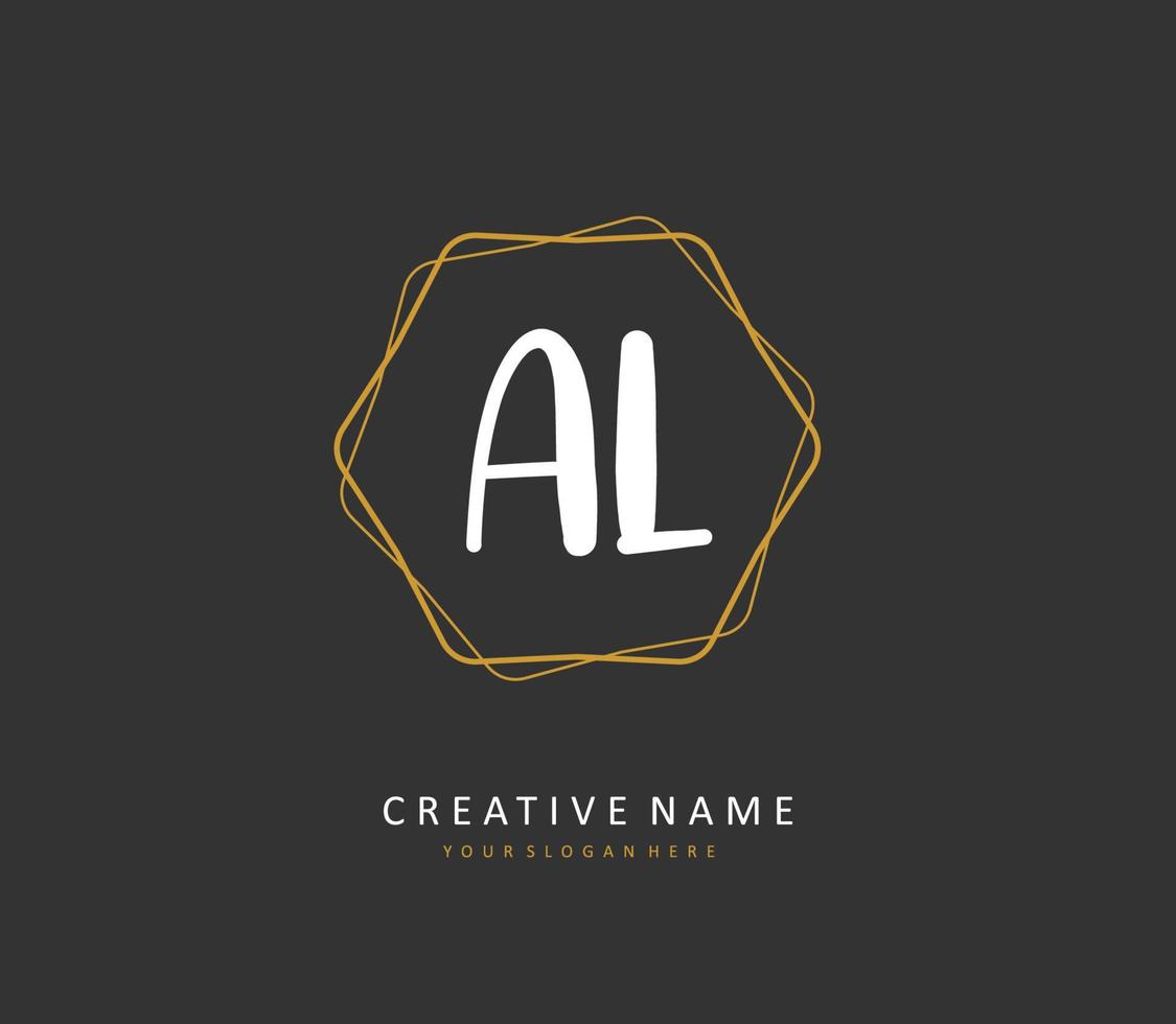 Alabama inicial letra escritura y firma logo. un concepto escritura inicial logo con modelo elemento. vector