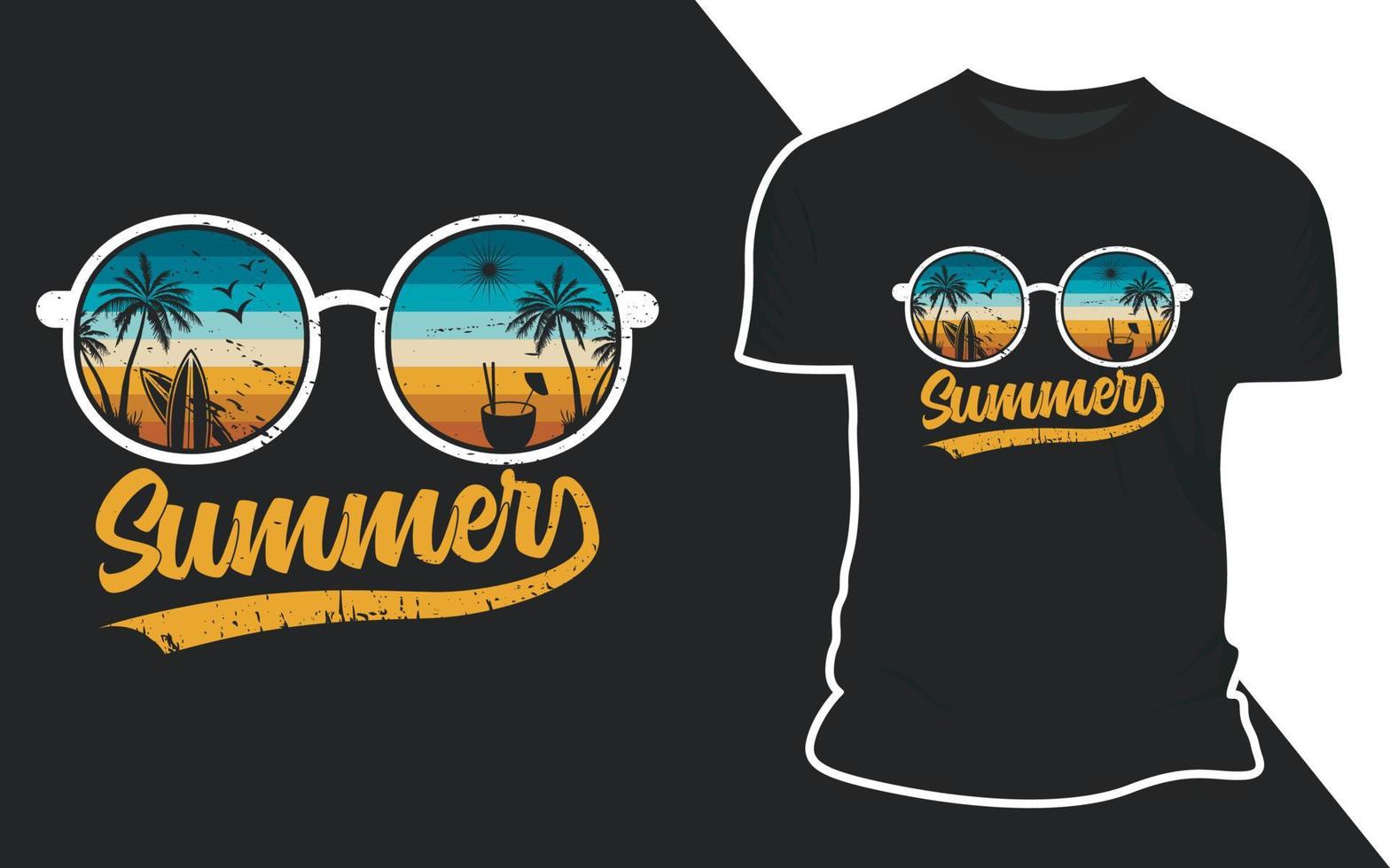 retro verano surf t camisa vector diseño