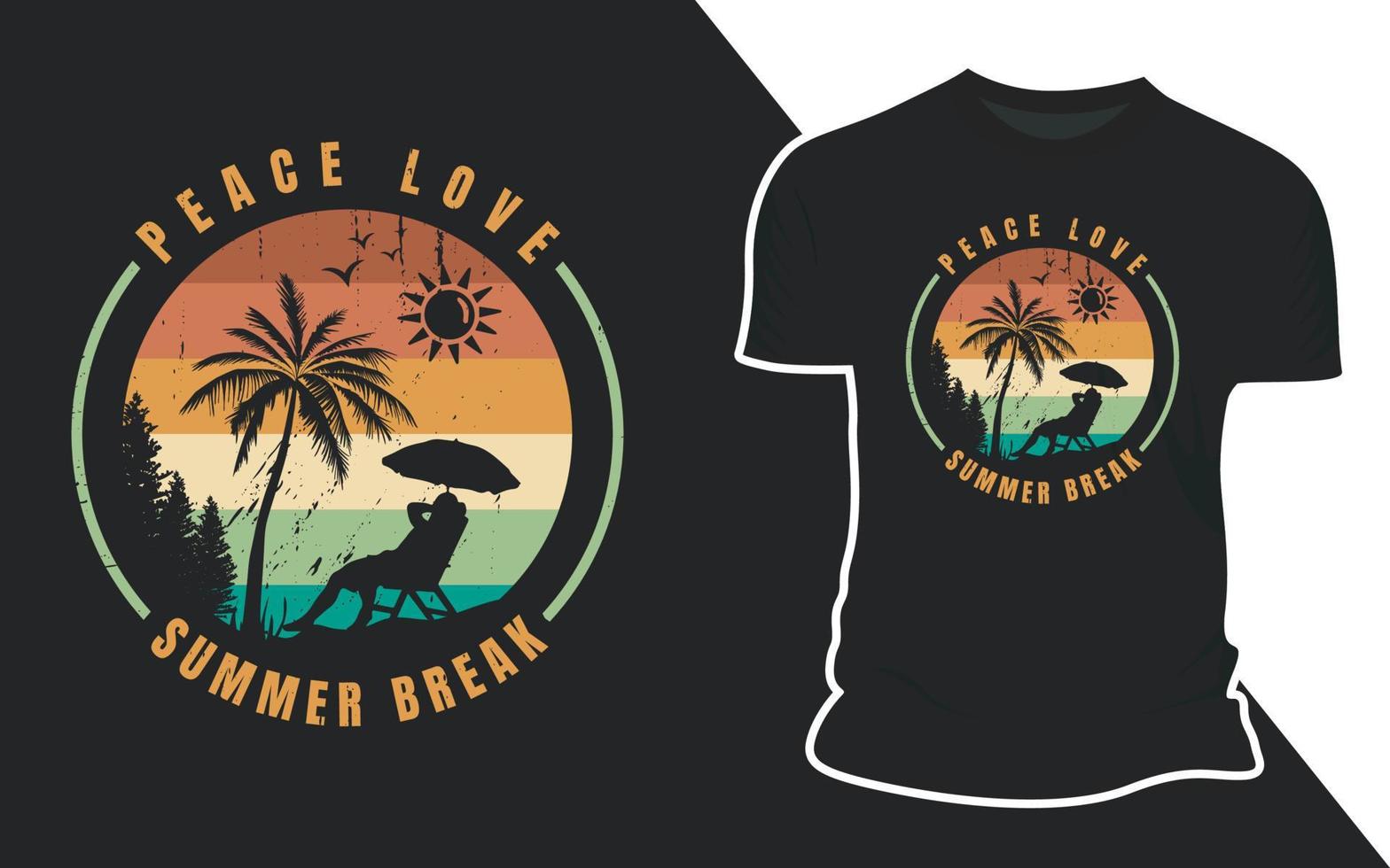 Retro Summer surfing T Shirt Vector Design