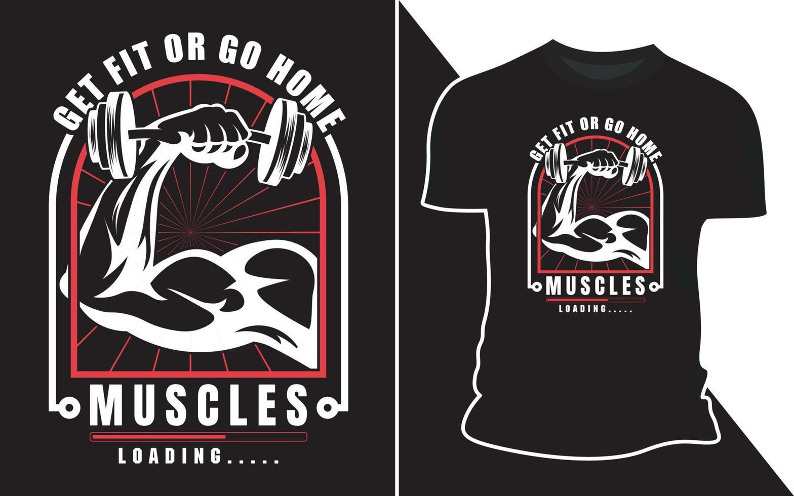 Fitness Gym Vector Graphic T shirt Clothing Apparel Design