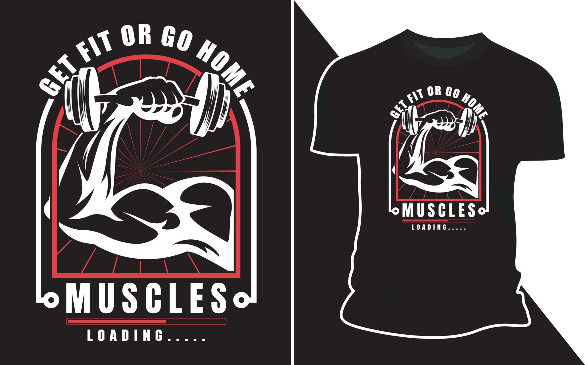 Fitness Gym Vector Graphic T shirt Clothing Apparel Design 22127665
