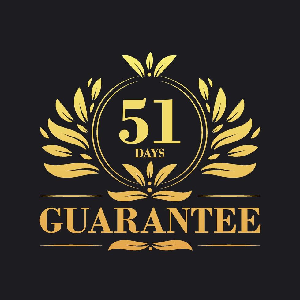 51 dias garantizar logo vector, 51 dias garantizar firmar símbolo vector