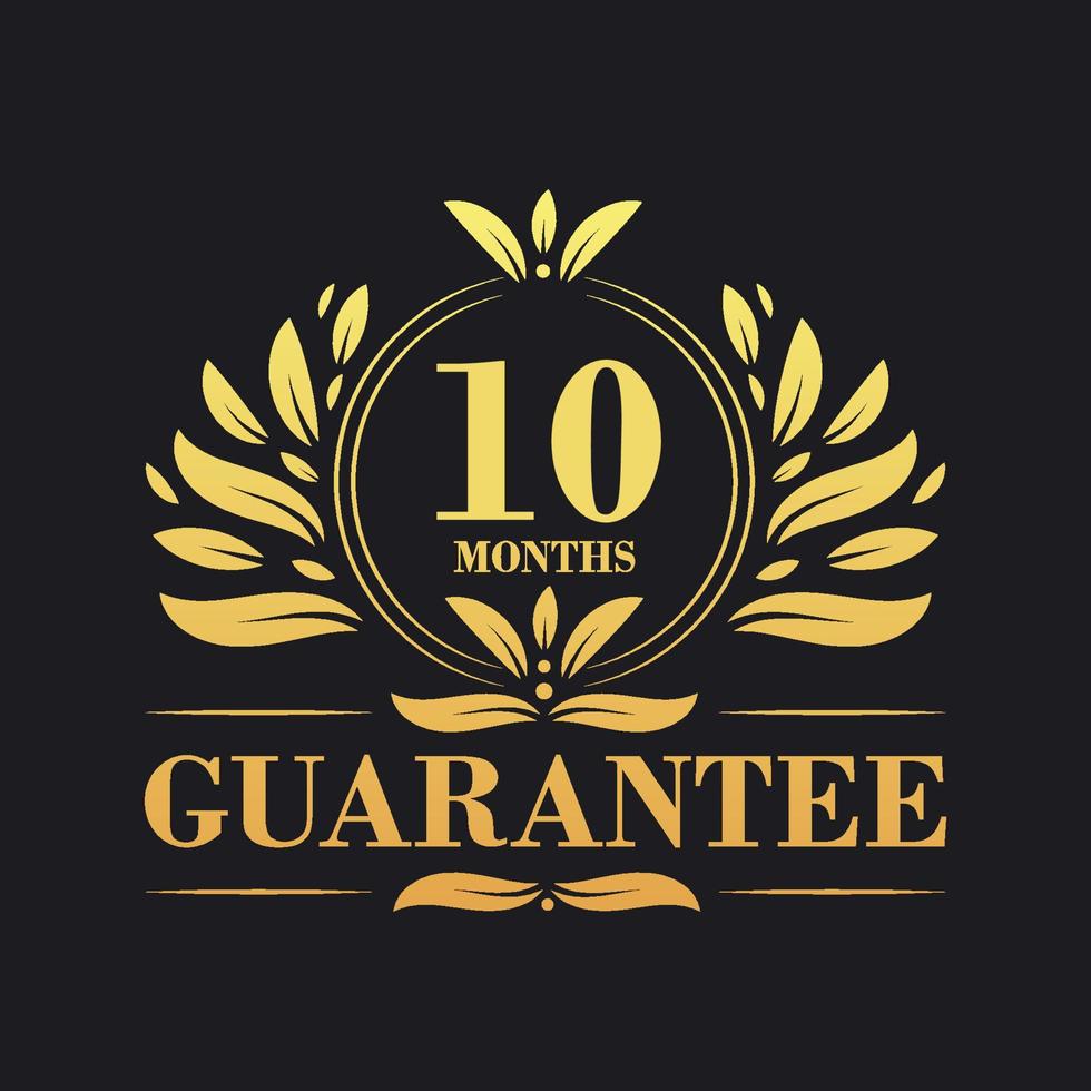 10 Months Guarantee Logo vector,  10 Months Guarantee sign symbol vector