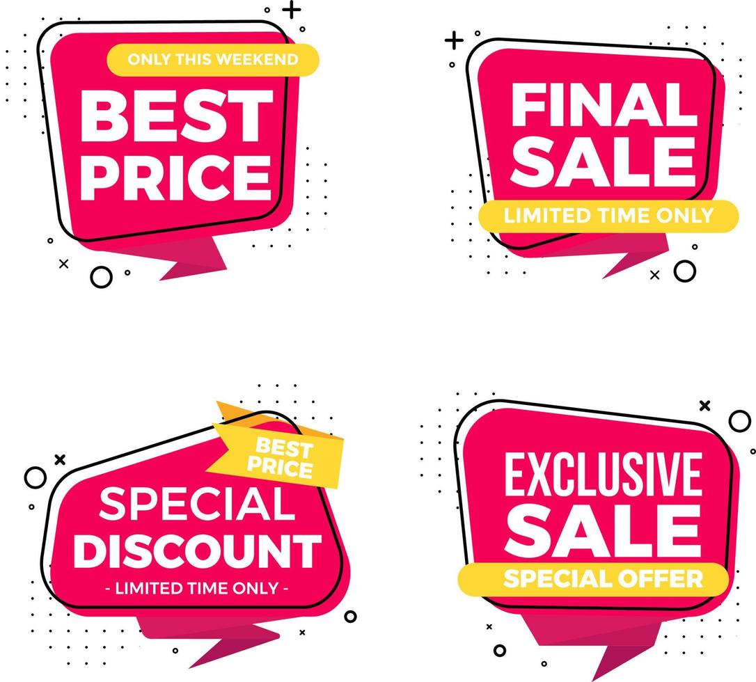 Special discount sale template collections vector