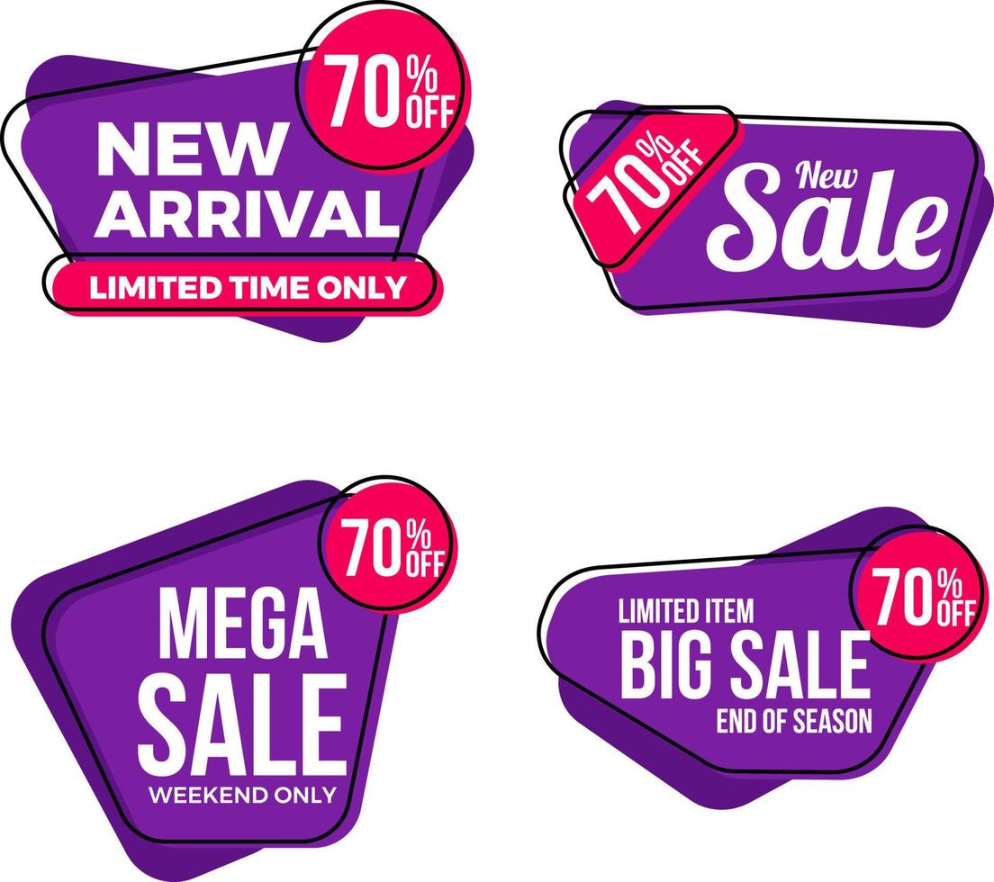 Big sale labels collections template vector