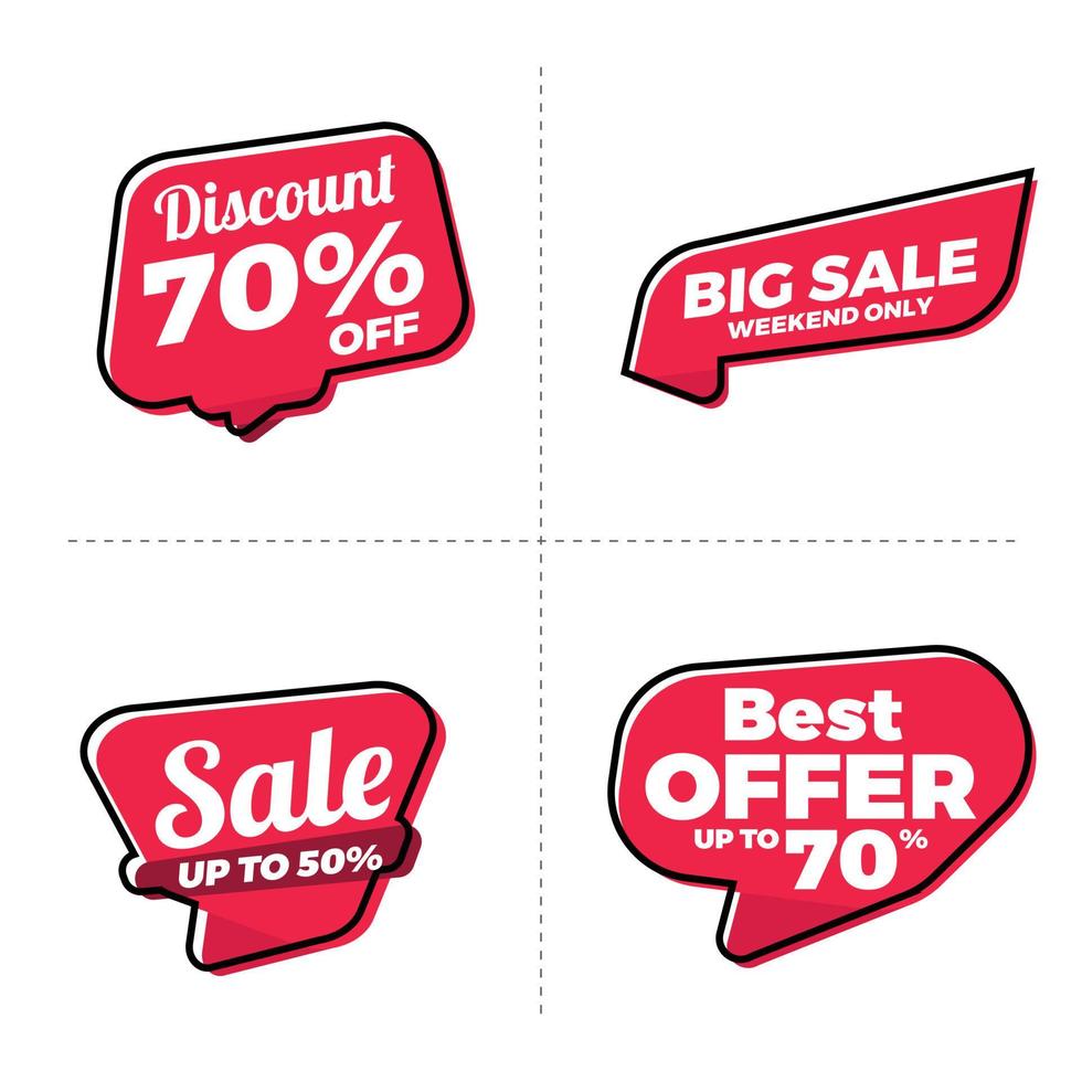 Big Sale offer Label Collections vector