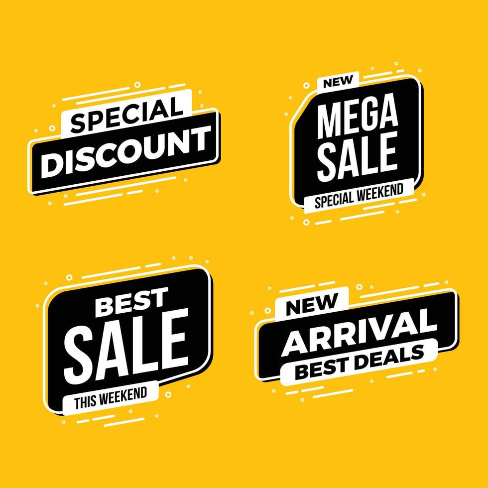 Special discount sale label collections vector