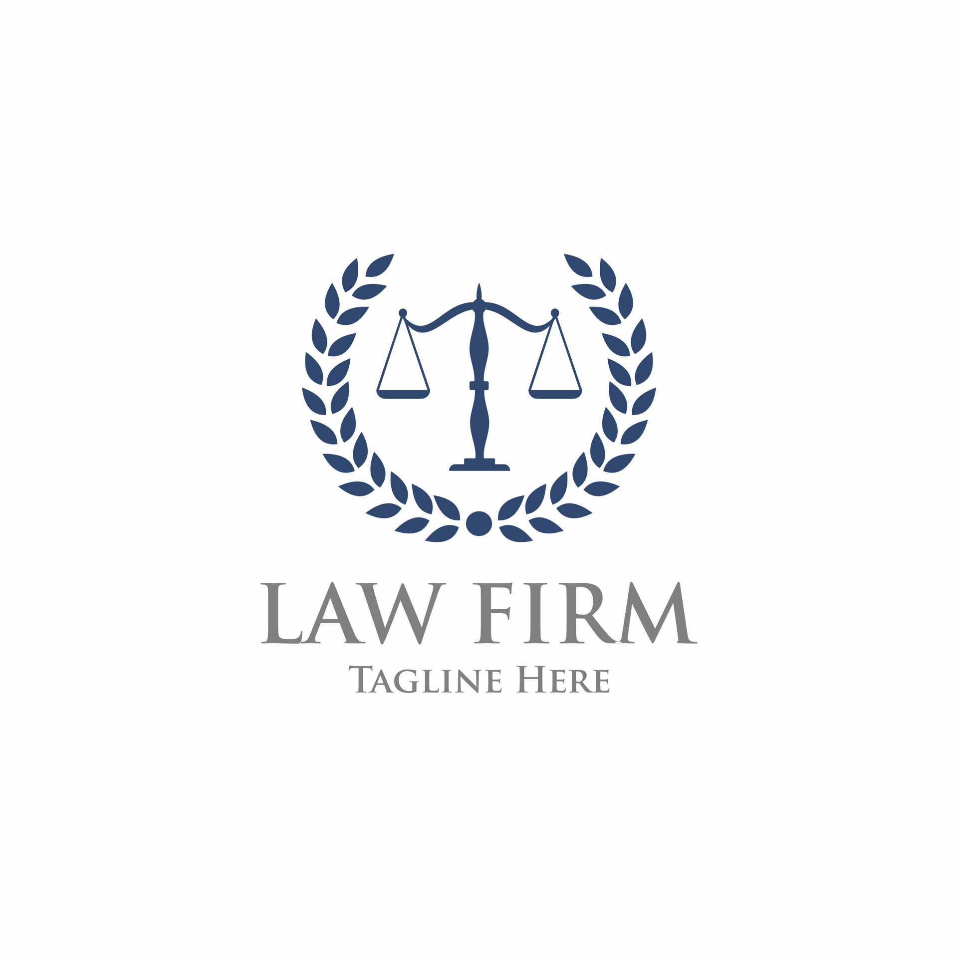 Law office logo The judge Law firm logo template lawyer set of
