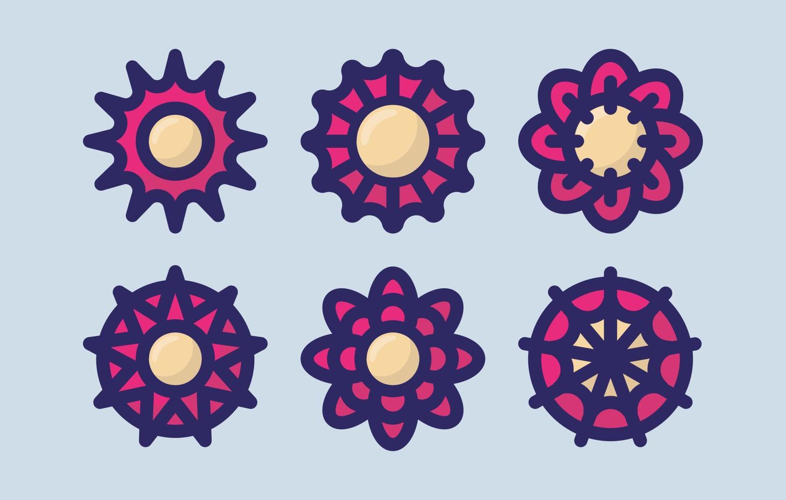 flower vector icon set, flowers icons pink and yellow free download