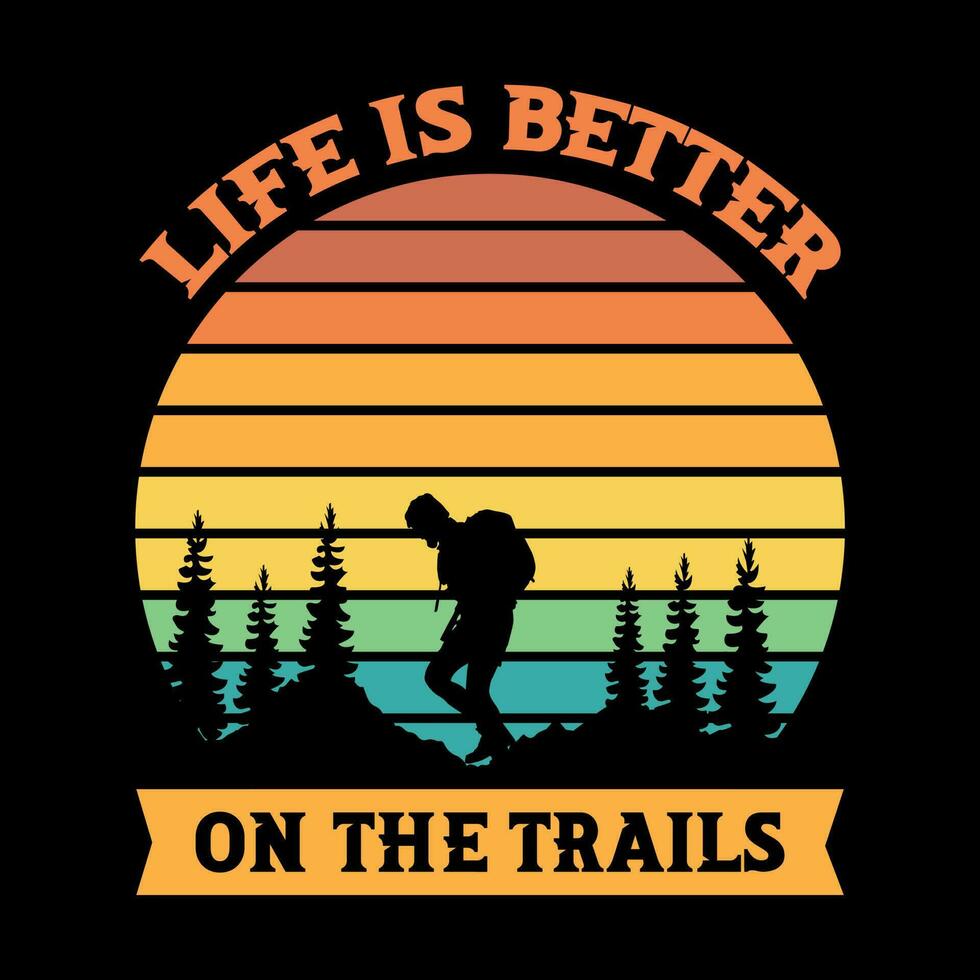 Hiking t shirt designs free download vector
