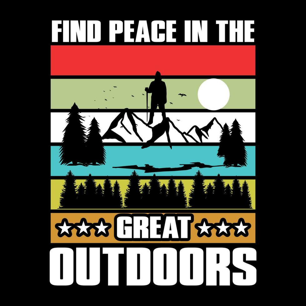 Hiking t shirt designs free download vector