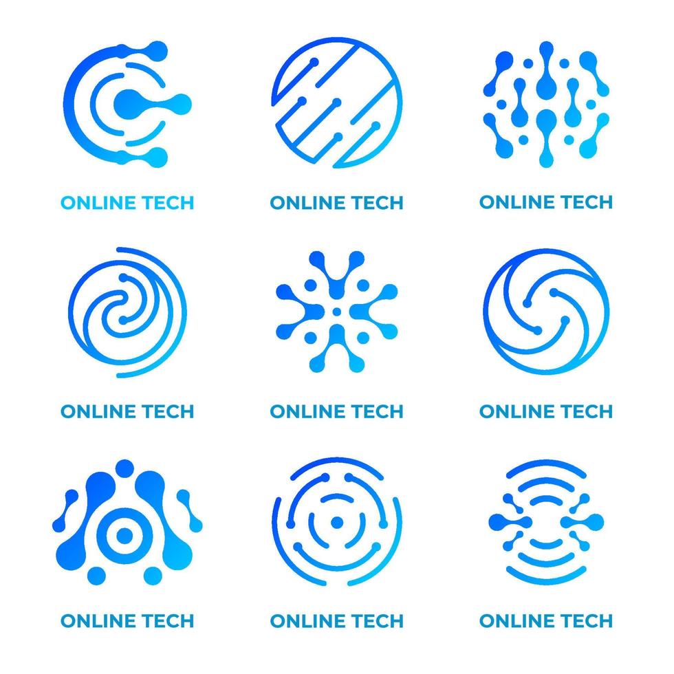 resumen degradado digital tecnología vector