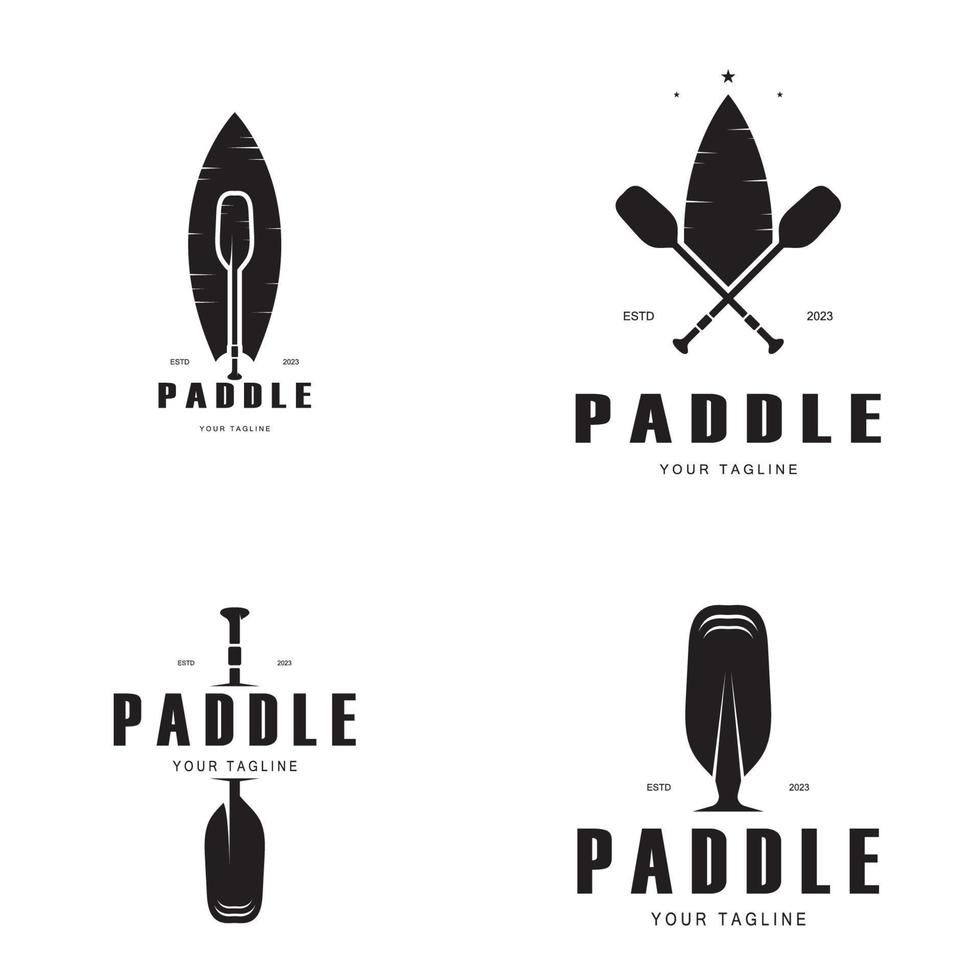 simple paddle logo,design for surfing,rafting,canoe,boat,surfing and rowing equipment business,vector vector