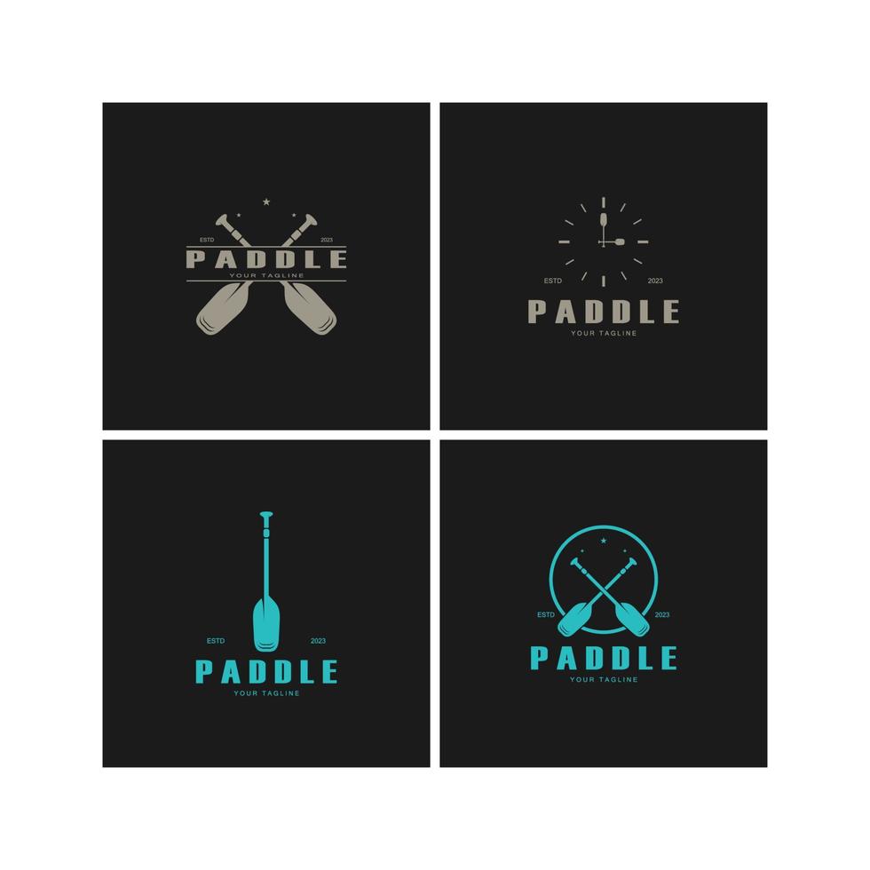 simple paddle logo,design for surfing,rafting,canoe,boat,surfing and rowing equipment business,vector vector