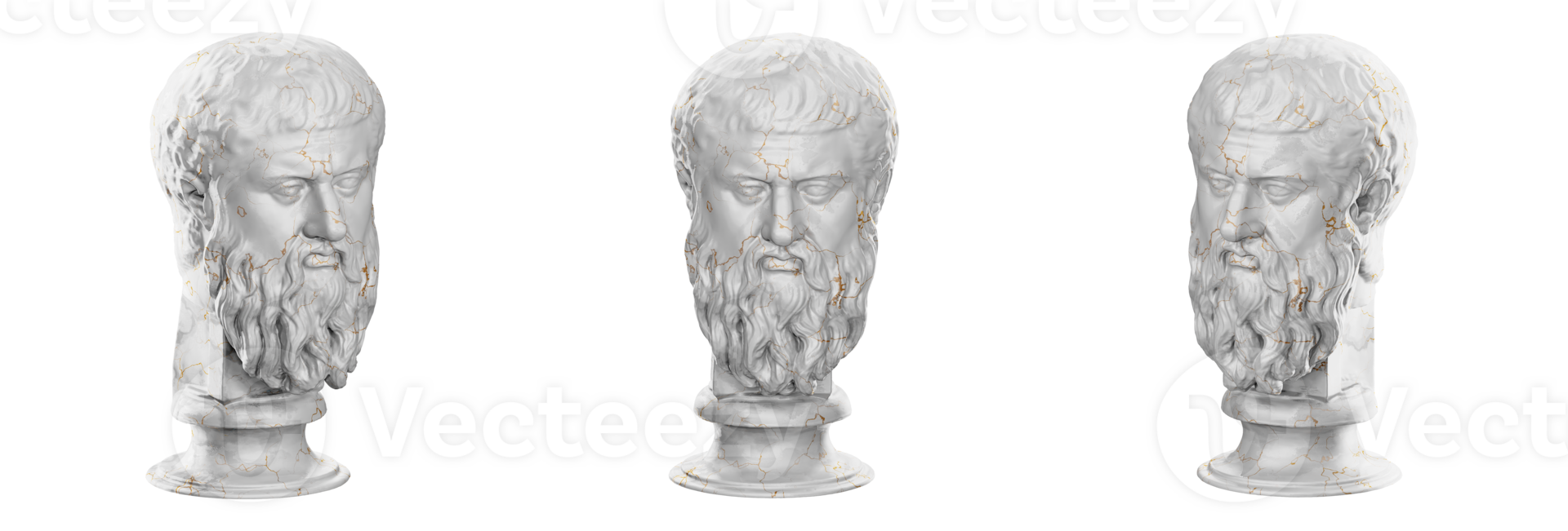 Immerse yourself in the timeless beauty of Plato's statue in stunning 3D render png