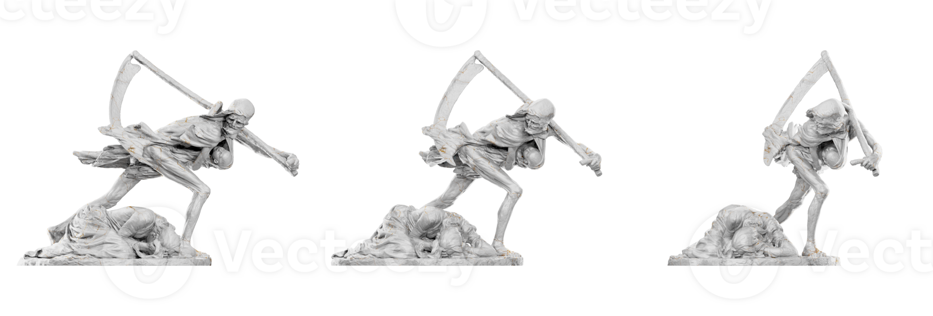 Witness the emotion and detail of Death and the Mother in stunning 3D render. png
