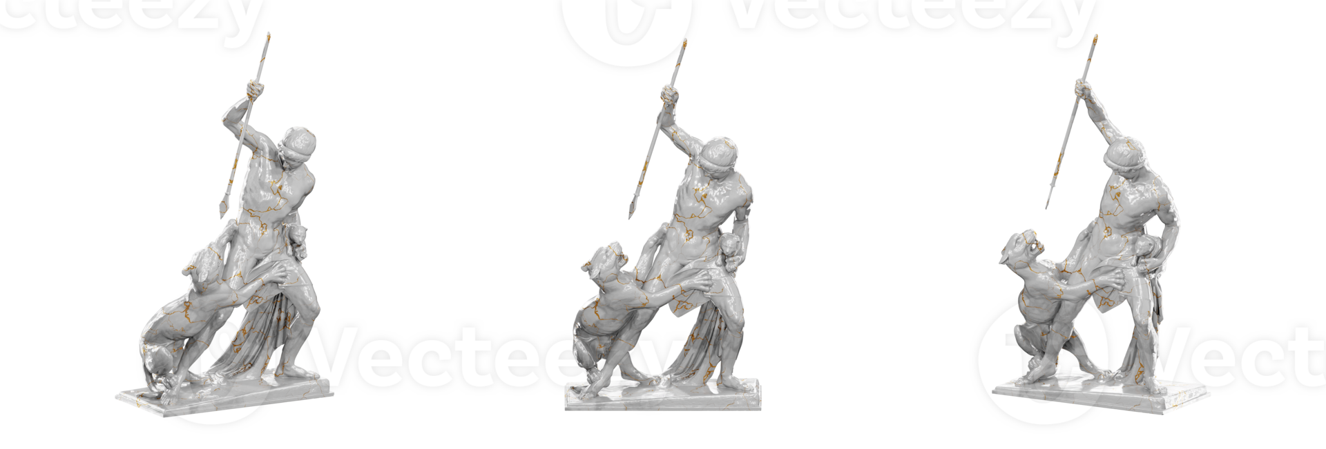 3d interpretazione di il pantera cacciatore scultura di ja Gericau, creato utilizzando miscelatore. Questo altamente dettagliato e preciso raffigurazione è Perfetto per qualunque design progetto. png