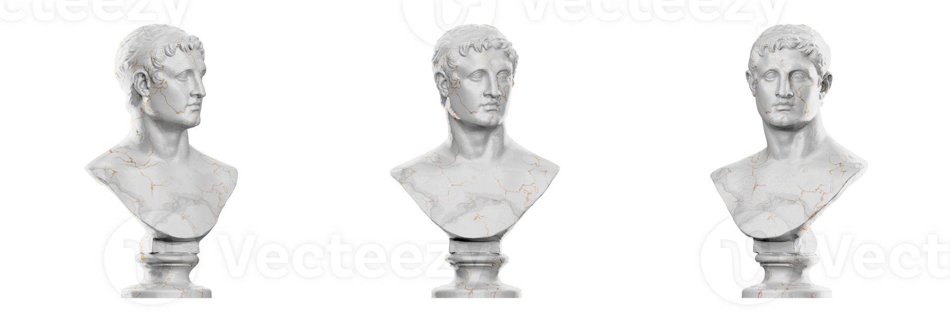 Ptolemy II Philadelphus statue in exquisite 3D render png