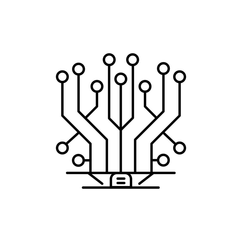 Circuit icon vector. automation illustration sign. robotics sign. chipsymbol or logo. vector