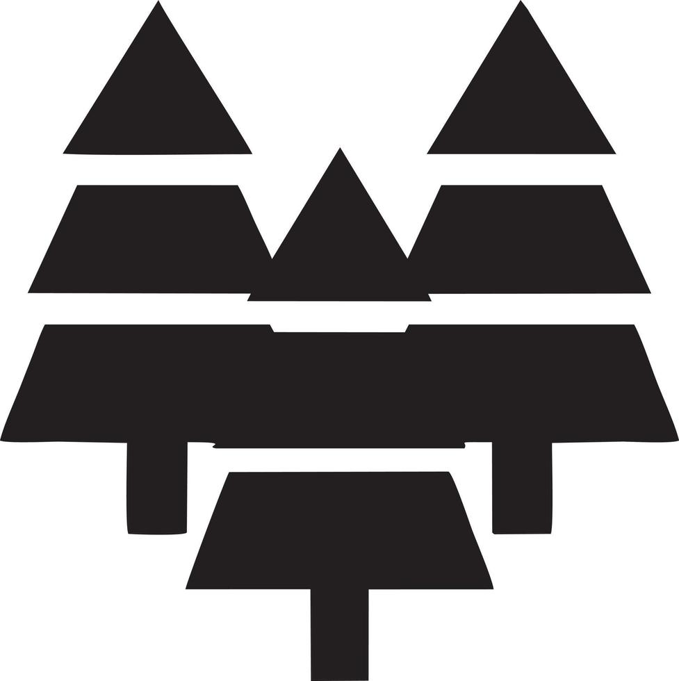 Tree icon symbol image vector, illustration of the tree botany in black image vector