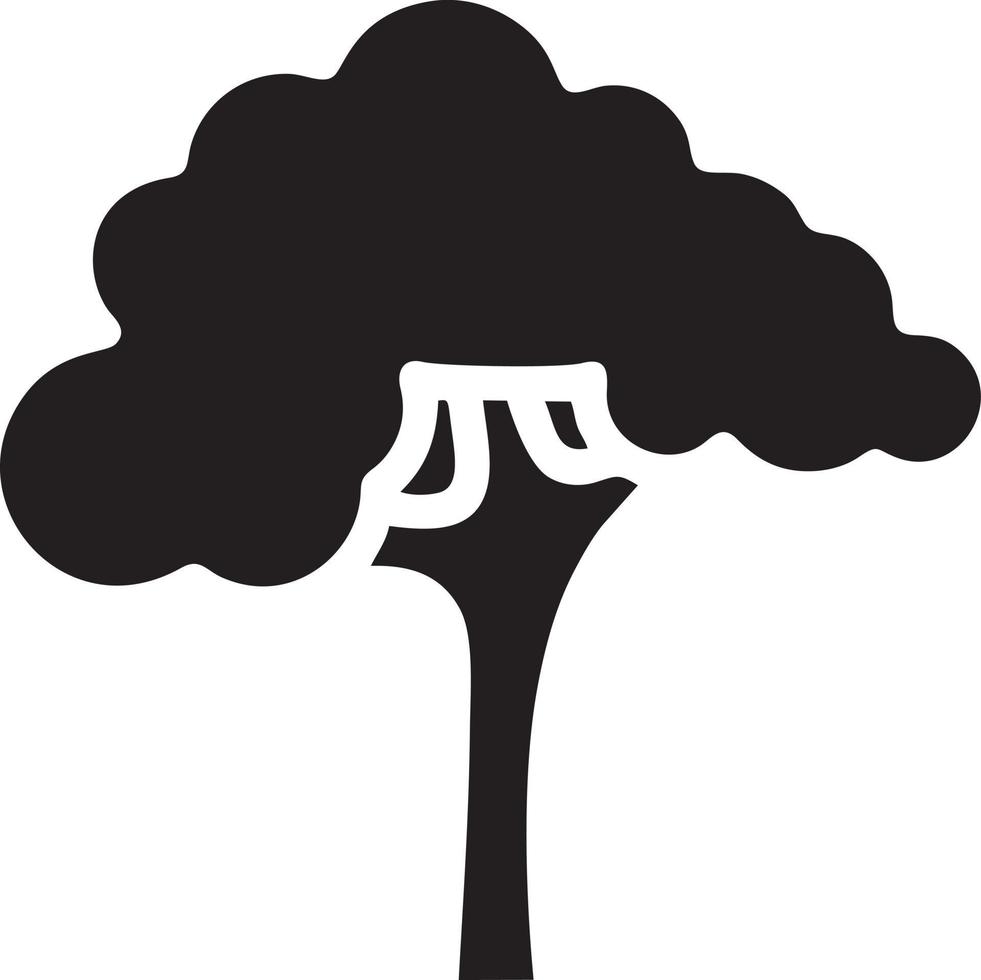 Tree icon symbol image vector, illustration of the tree botany in black image vector