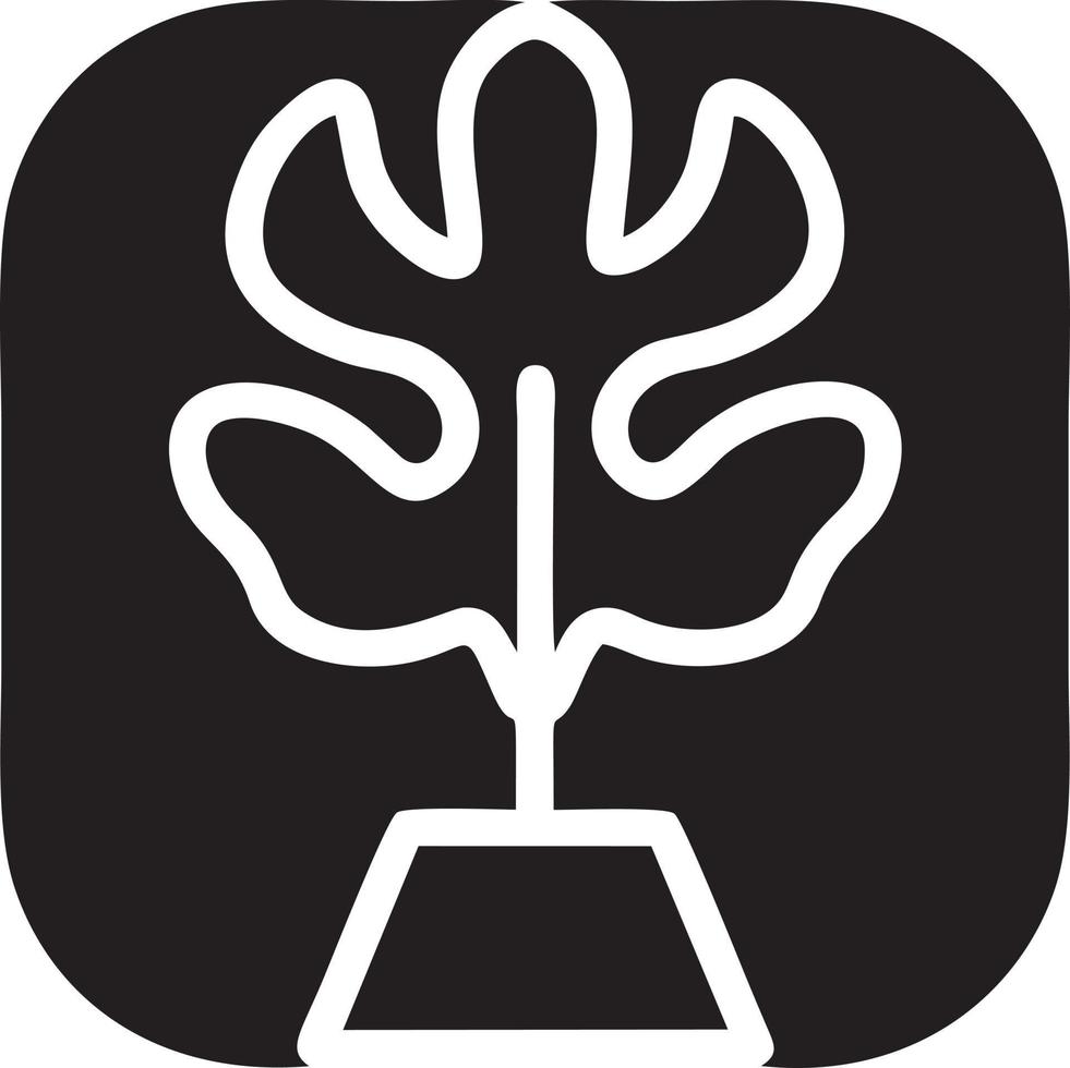 árbol icono símbolo imagen vector, ilustración de el árbol botánica en negro imagen vector