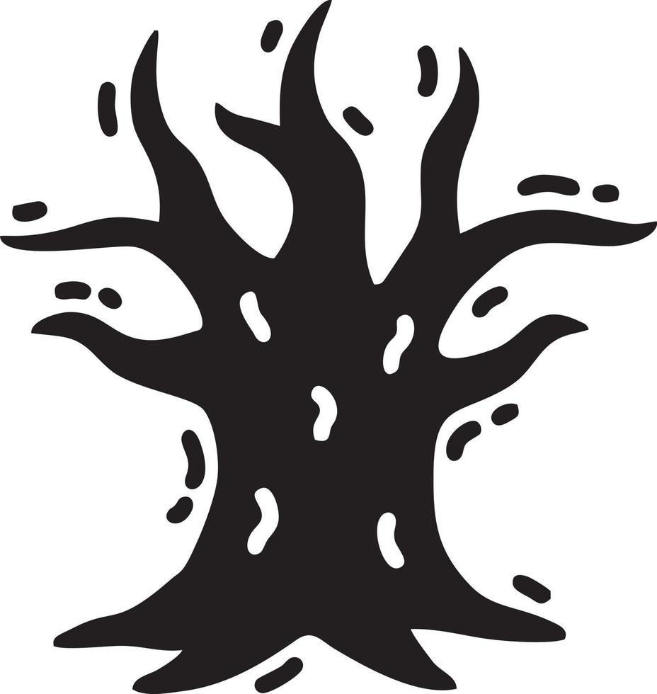 Tree icon symbol image vector, illustration of the tree botany in black image vector