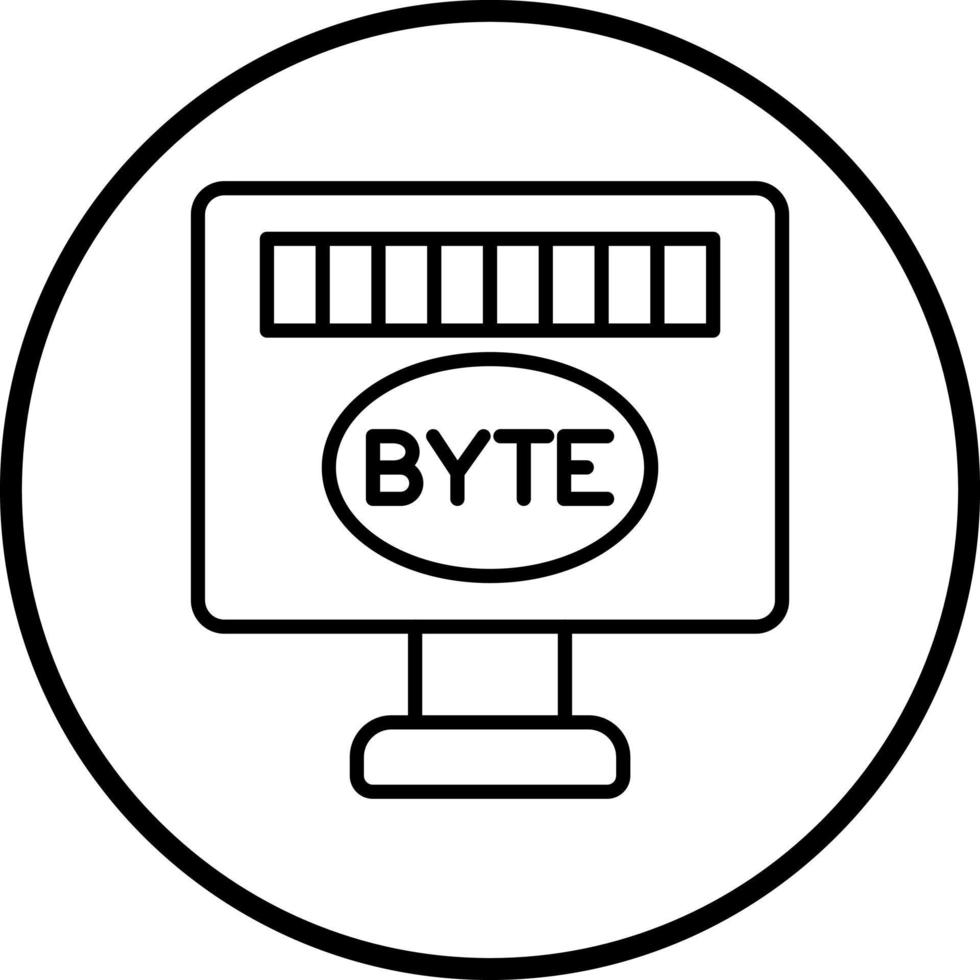 vector diseño byte vector icono estilo