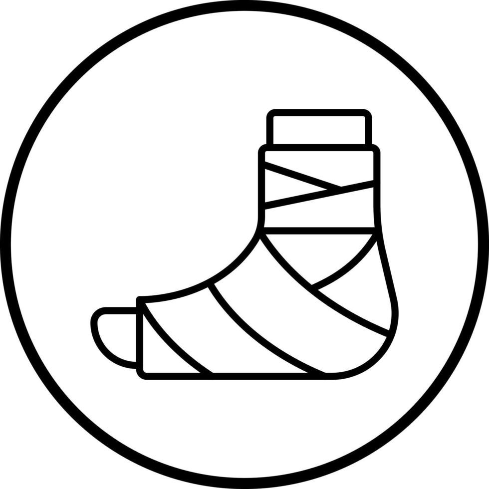 Broken Leg Vector Icon Style