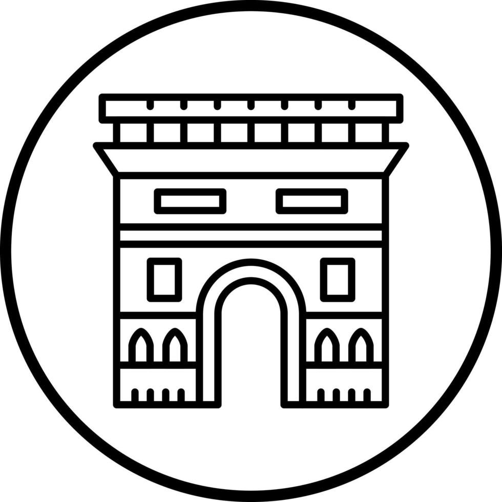 Arc De Triomphe Vector Icon Style