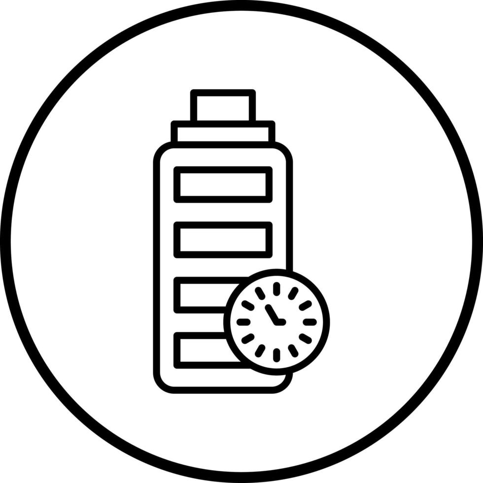 Battery Duration Vector Icon Style