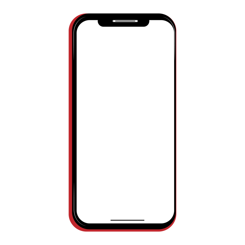 Handy, Mobiltelefon Bildschirm im rot Rahmen png