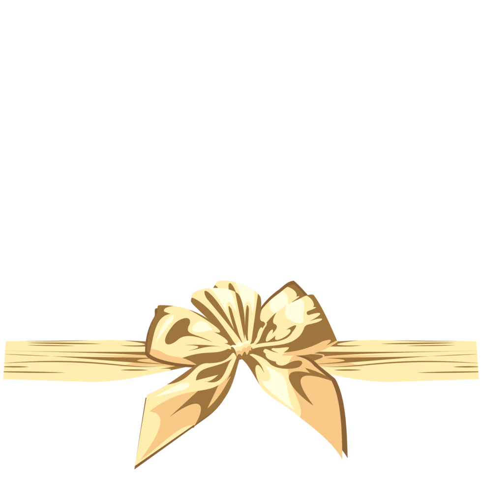 A golden bow with a transparent background png