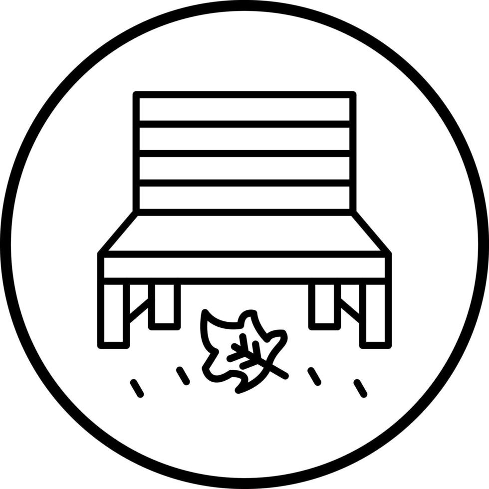 Autumn Bench Vector Icon Style
