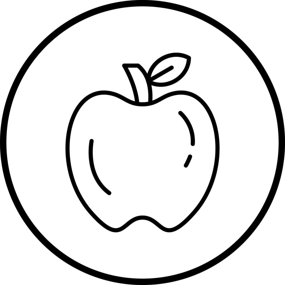 manzana vector icono estilo