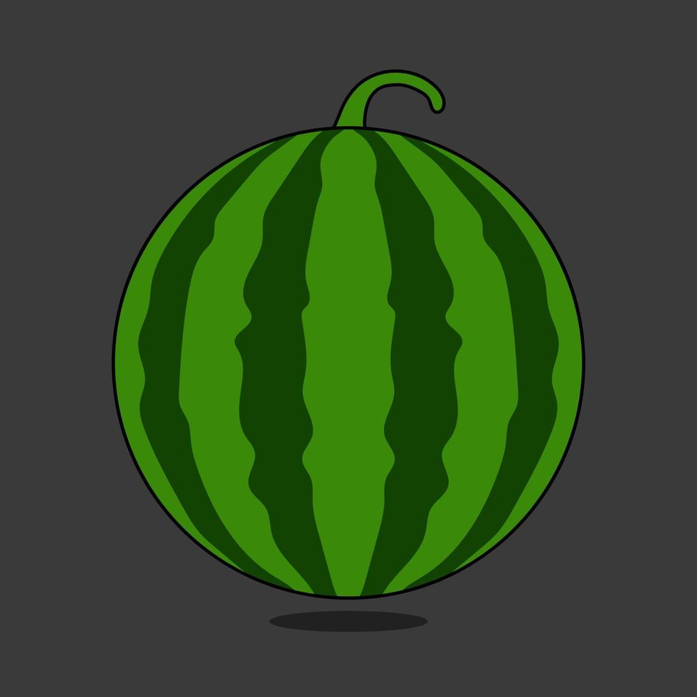 Watermelon vector illustration in flat design isolated on background.