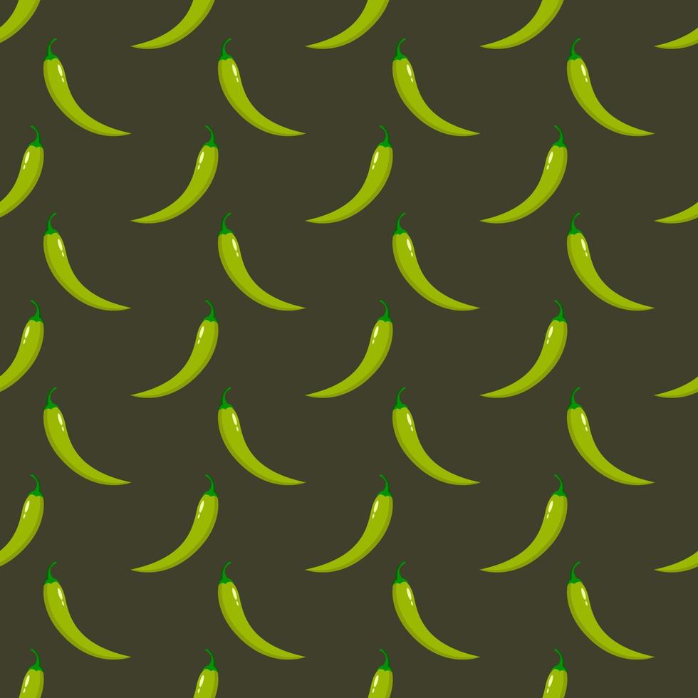 Peppers seamless pattern on background. vector