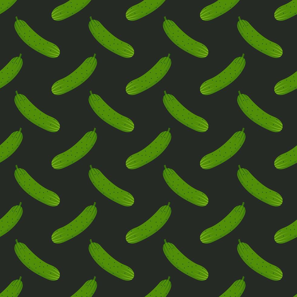 Seamless pattern of fresh cucumbers. vector